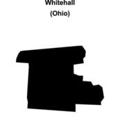 Whitehall, Ohio blank outline map vector