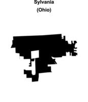Sylvania, Ohio blank outline map vector