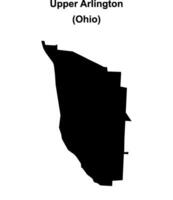 Upper Arlington, Ohio blank outline map vector