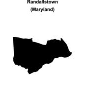Randallstown, Maryland blank outline map vector
