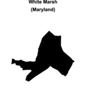 White Marsh, Maryland blank outline map vector