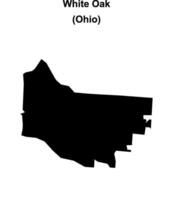 White Oak, Ohio blank outline map vector