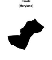 Parole, Maryland blank outline map vector