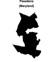 Pasadena, Maryland blank outline map vector