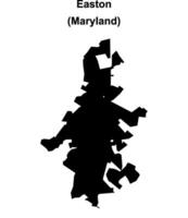 Easton, Maryland blank outline map vector