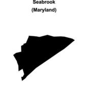 Seabrook, Maryland blank outline map vector