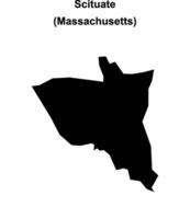 Scituate, Massachusetts blank outline map vector