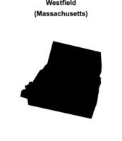 Westfield, Massachusetts blank outline map vector