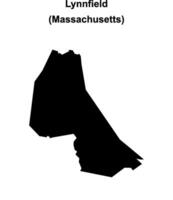 Lynnfield, Massachusetts blank outline map vector