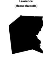 Lawrence, Massachusetts blank outline map vector