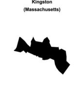 Kingston, Massachusetts blank outline map vector