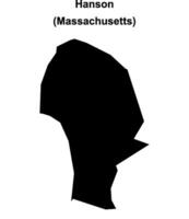 Hanson, Massachusetts blank outline map vector
