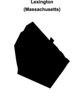 Lexington, Massachusetts blank outline map vector