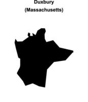 Duxbury, Massachusetts blank outline map vector