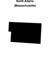 North Adams, Massachusetts blank outline map vector
