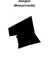 Abington, Massachusetts blank outline map vector