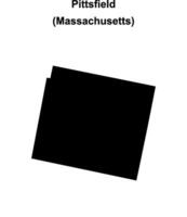 Pittsfield, Massachusetts blank outline map vector