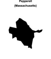 Pepperell, Massachusetts blank outline map vector