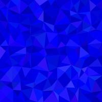 Geometrical irregular triangle tiled background - polygon graphic from triangles in blue tones vector