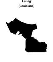 Luling, Louisiana blank outline map vector
