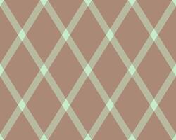 Elegant diamond plaid pattern in muted brown and pale green. Perfect for backgrounds, textiles, or packaging design. vector
