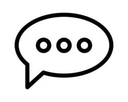 Bold, minimalist speech bubble icon with three dots, perfect for representing communication, messaging, chat, or notification concepts in apps, websites, or presentations. vector
