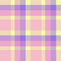 Pastel plaid pattern Delicate pink, purple, and yellow hues create a soft, cheerful design. Ideal for textile prints, wrapping paper, backgrounds, and more. vector