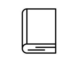 Clean line art illustration of a closed book. Perfect for websites, apps, educational materials, or any project needing a simple, modern book icon. Versatile design suitable for various applications. vector
