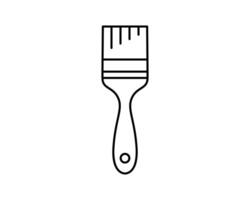 Clean line art illustration of a paintbrush. Perfect for DIY, home improvement, art, and design projects. Simple, versatile, and easily incorporated into websites, apps, or print materials. vector