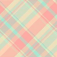 Pastel plaid pattern. Soft, muted pink, mint green, and cream tones create a gentle, seamless texture. Ideal for textile designs, backgrounds, or website graphics. vector