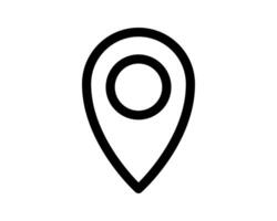 Bold, minimalist location marker icon. Perfect for app design, website interfaces, or any project needing clear, modern navigation symbols. High-resolution graphic for seamless scaling. vector