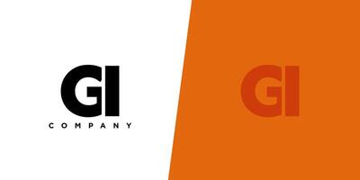 Letter G and I, GI logo design template. Minimal monogram initial based logotype. vector