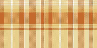 Stroke plaid check texture, tile pattern textile tartan. Pop background fabric seamless in light and orange colors. vector