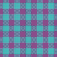 Greeting tartan background fabric, simple pattern check plaid. Styled textile texture seamless in purple and teal colors. vector