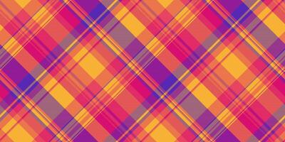 Continuity check background textile, guy pattern tartan fabric. Stage plaid seamless texture in amber and red colors. vector
