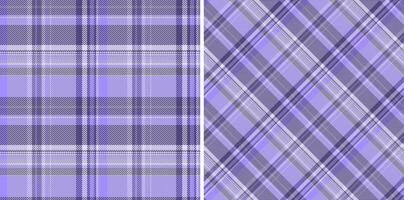 seamless background of plaid fabric texture with a textile pattern tartan check. Set in stylish colors for slim skirt fashion. vector