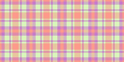 Pastel plaid pattern, perfect for backgrounds, textiles, or fashion designs. Soft peach, lavender, and lime green hues create a gentle, springlike aesthetic. vector