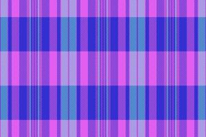 Purity background plaid tartan, individuality check fabric texture. Navy textile seamless pattern in indigo and purple colors. vector