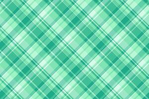 Cyan pattern tartan, robe plaid check textile. Yuletide texture fabric seamless background in mint and teal colors. vector