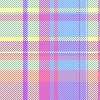 Tattersall pattern plaid texture, gentleman background tartan. Gift check seamless textile fabric in blue and purple colors. vector
