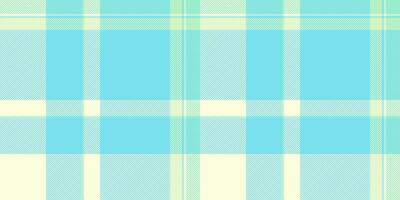 Choose seamless textile tartan, lovely texture pattern . Trim check fabric background plaid in cyan and light yellow colors. vector