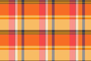 Vibrant orange and beige plaid pattern. Perfect for textile design, website backgrounds, or fashion projects. vector