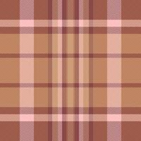Post plaid pattern fabric, summertime tartan texture . Up check background textile seamless in orange and red colors. vector