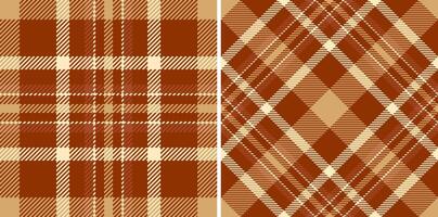 Fabric textile of seamless plaid pattern with a tartan background check texture. Set in skin colors for menswear fashion trends. vector
