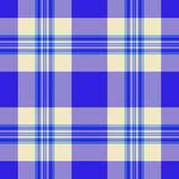 Vibrant blue and cream plaid pattern. Perfect for textile design, website backgrounds, or fashion projects. This seamless texture offers a cheerful, classic style with modern appeal. vector