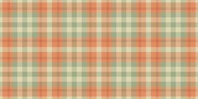 Minimal texture background plaid, garment fabric textile. Close up seamless pattern tartan check in orange and light colors. vector