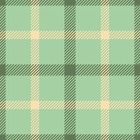 Bed seamless background tartan, fibrous fabric textile pattern. Handkerchief plaid texture check in light and green colors. vector