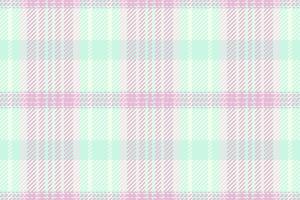 Sheet textile check , white plaid pattern texture. Industrial tartan background fabric seamless in light and honey dew colors. vector