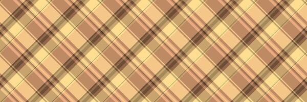 Elegant diagonal plaid pattern in soft earth tones. Perfect for textile design, website backgrounds, or autumnal themed projects. This seamless texture offers a versatile and sophisticated aesthetic. vector