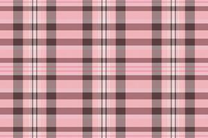 Elegant pink and brown plaid pattern. Perfect for textile design, website backgrounds, or scrapbooking projects. Subtle yet stylish, this seamless texture offers a versatile aesthetic. vector